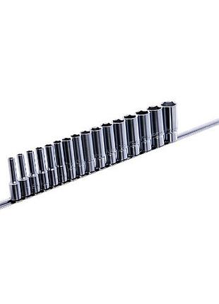 Набор головок длинных на планке toptul 3/8" 16ед. 6-22мм gaaq1202u гранд инструмент