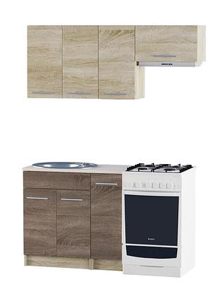 Еко набір №1, 1.4 м, без мийки, дуб сонома, дуб сонома трюфель меблі для дому