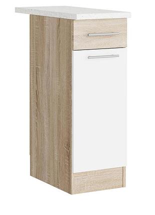 Еко низ шухляда 300 зі стільницею скай, дуб сонома, білий, дуб сонома мебель для дома