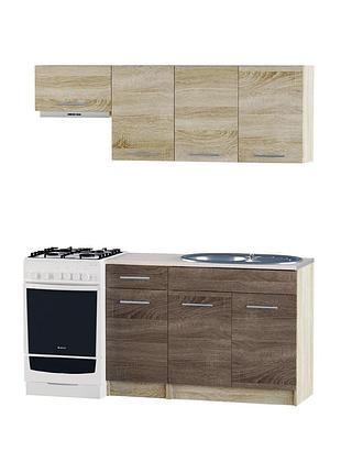 Еко набір 1.7 м, без мийки, дуб сонома, дуб сонома трюфель меблі для дому