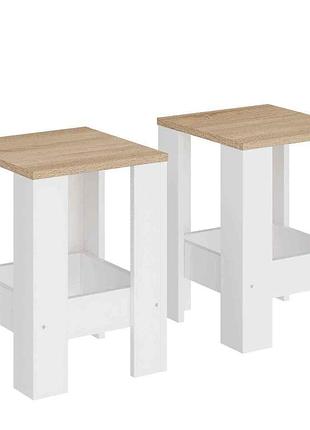 Табуретка т-1 2шт, дуб сонома, німфея альба мебель для дома
