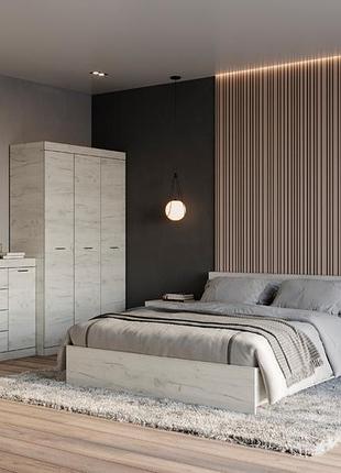 Спальний комплект соната 7, дуб крафт білий мебель для дома