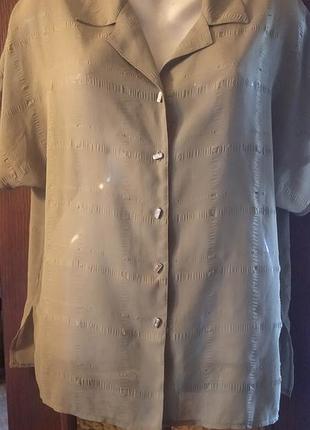 Рубашка блуза цвета зеленой оливы на 50-52-54 укр