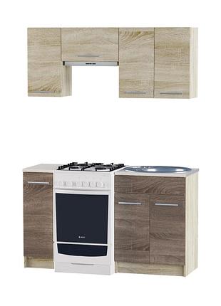 Еко набір №2, 1.4 м, без мийки, дуб сонома, дуб сонома трюфель меблі для дому