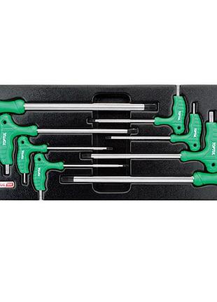 Набор ключей torx с ручкой l-обр. (в ложементе) toptul gaat0804 гранд инструмент