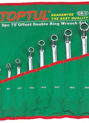 Набір накидних ключів toptul 6-22мм (кут 45°) 8ед. gpah0804 гранд інструмент