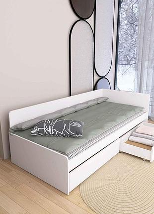 Ліжко 800 з шухлядами 80х190, білий мебель для дома