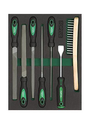 Набор напильников в ложементе 7ед. toptul gvb0701 гранд инструмент