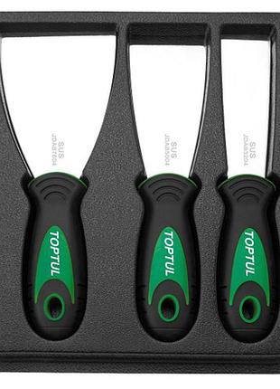Набор шпателей металлических 3ед. toptul jgat0301 гранд инструмент