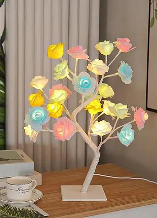 Кольорова настільна світлодіодна лампа / дерево троянда / декоративна настільна лампа для дому market 47753560