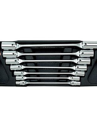 Набір торцевих ключів шарнірних 6-19мм 7ед. (в ложементі) toptul gaat0702 гранд інструмент