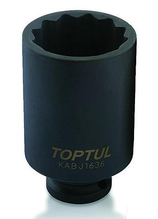 Головка 12-гранна ударна довга toptul 1/2" 36 мм kabj1636 гранд інструмент