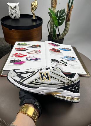 Кроссовки new balance 1906r white black gold