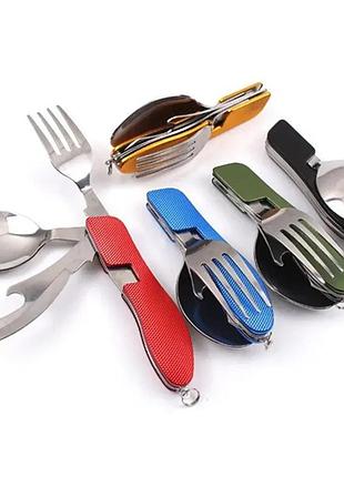 Туристический набор столовых приборов 4 в 1. market 47754230