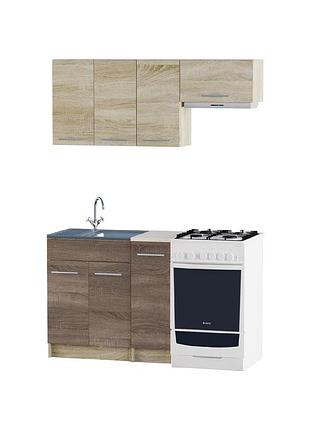 Еко набір №1, 1.4 м, з накладною мийкою-r, дуб сонома, дуб сонома трюфель меблі для дому