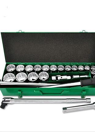 Набор головок дюймовых с трещоткой toptul 3/4" 24ед. (12-гр.) gcad2405 гранд инструмент