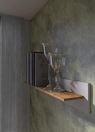 Навісна полиця 1000 нордик, дуб крафт золотий, білий