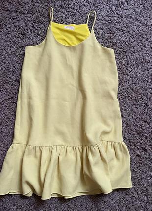 Лимонна сукня вільного крою
