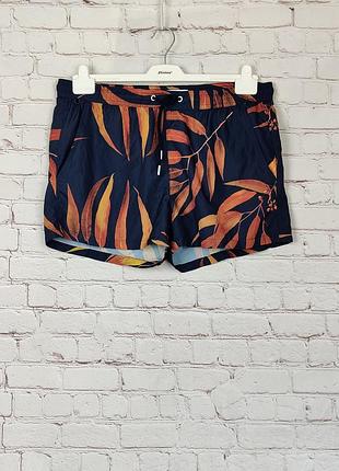 Шорты мужские для плавания бассейна bershka swimming swimm с тропическим принтом