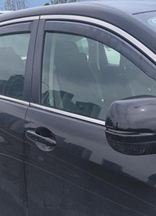 Дефлектори вікон (вітровики) для honda cr-v 2012-2016 вставні (hawk)