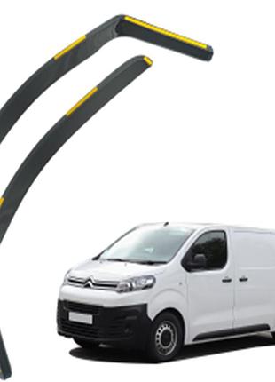 Дефлектори вікон (вітровики) для jumpy / expert / proace/ traveller 2016+ вставні (hawk)