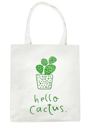 Екосумка шоппер тканинна bambi bbg-12-15-18  hello cactus