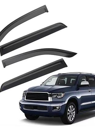 Дефлектори вікон (вітровики) для toyota sequoia 2007+/ tundra накладні (hawk)