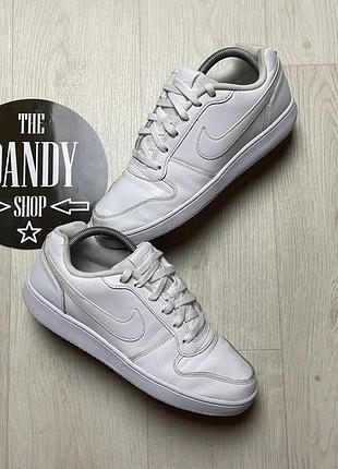 Мужские белые кожаные кроссовки nike ebernon low, размер 42-42.5