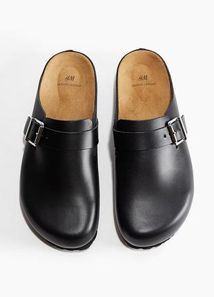 Шкіряні мюлі h&m premium selection! eu 42