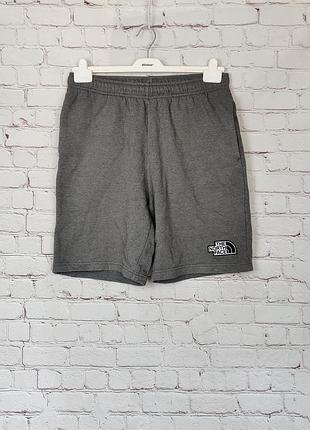 Шорты мужские серые флисовые the north face logo fleece shorts