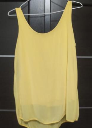 Майка желтая шифон