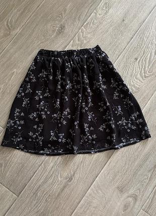 Спідниця юбка міні квітковий принт