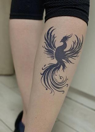 Долговременная татуировка феникс