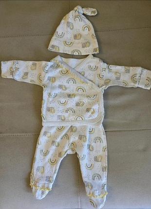 Комплект льоля повзунки шапочка на дівчинку 56