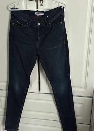 Джинси tommy jeans, чорні, розмір 31/32, стиль slim fit