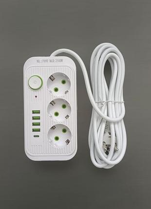 Сетевой фильтр, удлинитель на 3 розетки 5 м