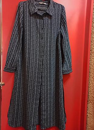 Длинная рубашка-платье с разрезами