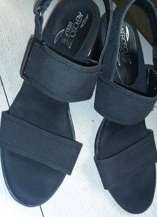 Aerosoles(сша)-суперові текстиль +шкіра босоніжки р.40 -26,5 см