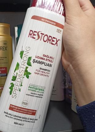 Шампунь для сухого та пошкодженого волосся "speed&strong" restorex, 500 мл