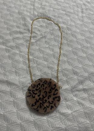 Міні-сумочка з леопардовим принтом