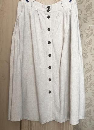 Спідниця жіноча з віскози та льона