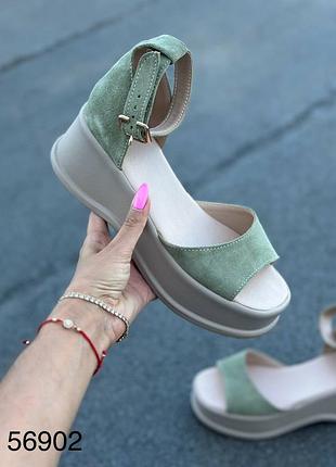 Босоножки женские натуральная замша