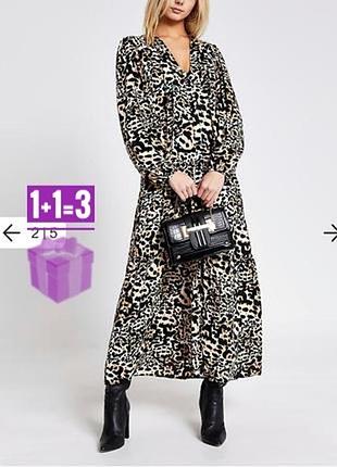 Сукня сорочка в леопардовий принт river island