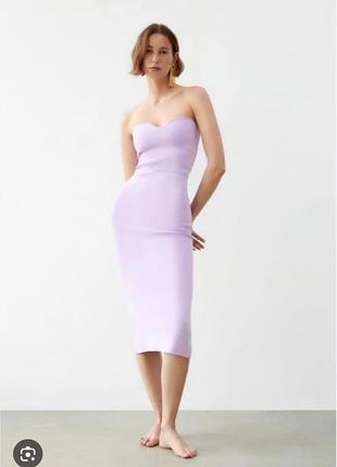 Лавандова корсетна сукня zara