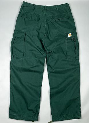 Штани carhartt wip green cargo pants розмір 34 х 32 оригінал парашути