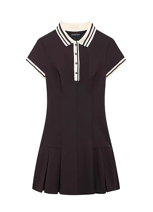 Сукня поло. коричнева сукня. сукня шоколадна з воротніком