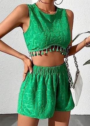 Стильний костюм двійка від shein топ+ шорти s