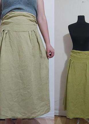 Льняная юбка в этно, бохо стиле  италия