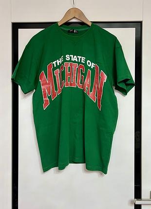 Футболка зеленая michigan