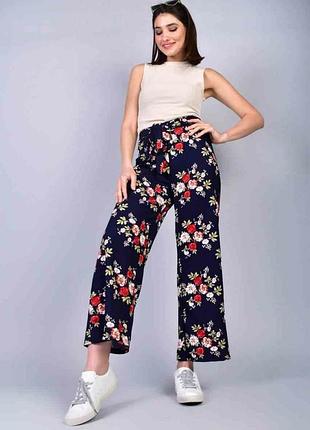 Брюки цветочный принт